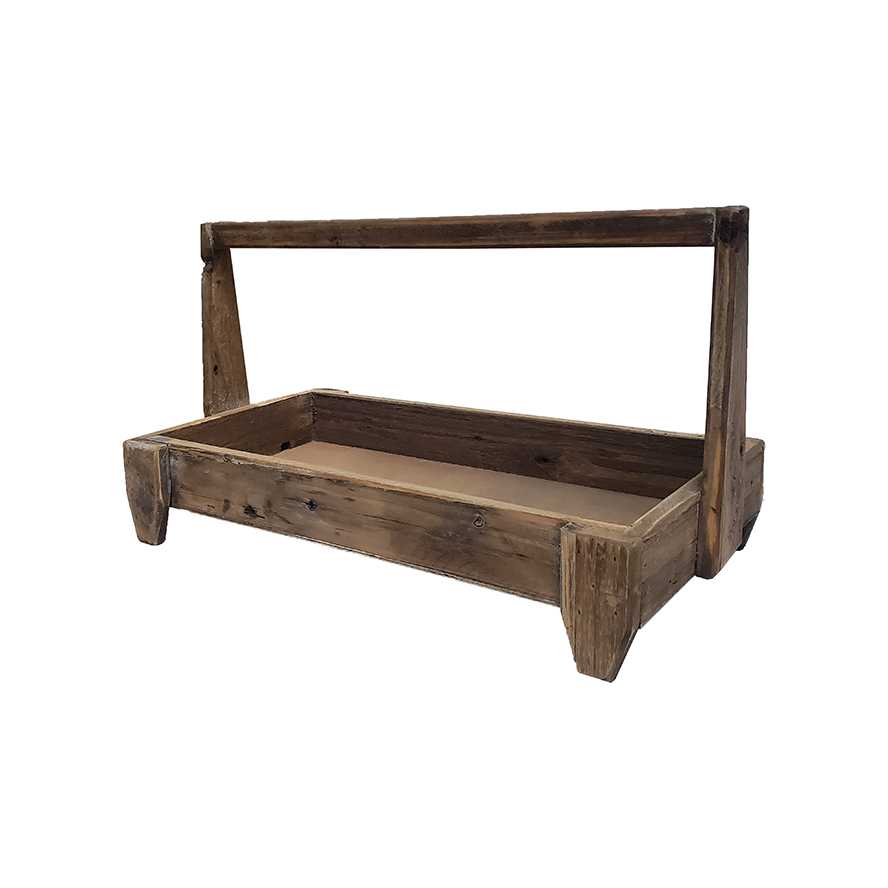 20.875"L Rectangle Wooden Basket