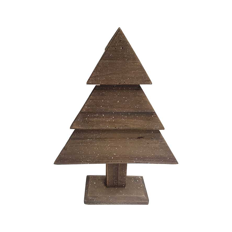 14.75"H Wooden Chritmas Tree Tabletop Decor