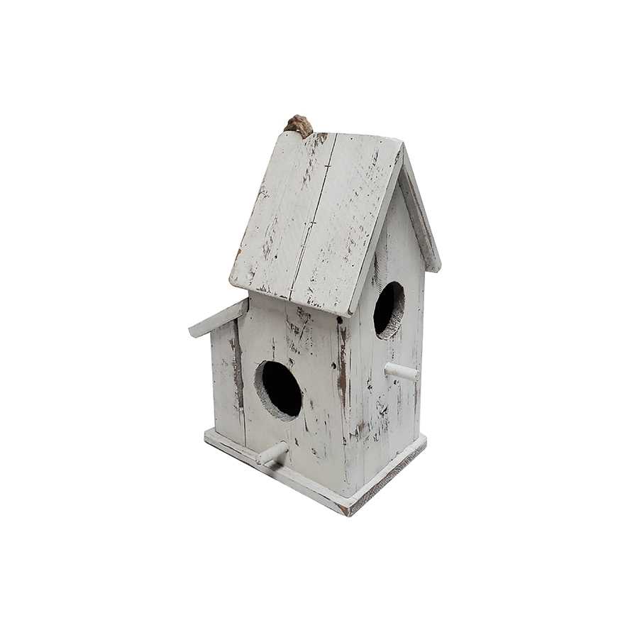 16.25"H Duplex Wooden Birdhouse