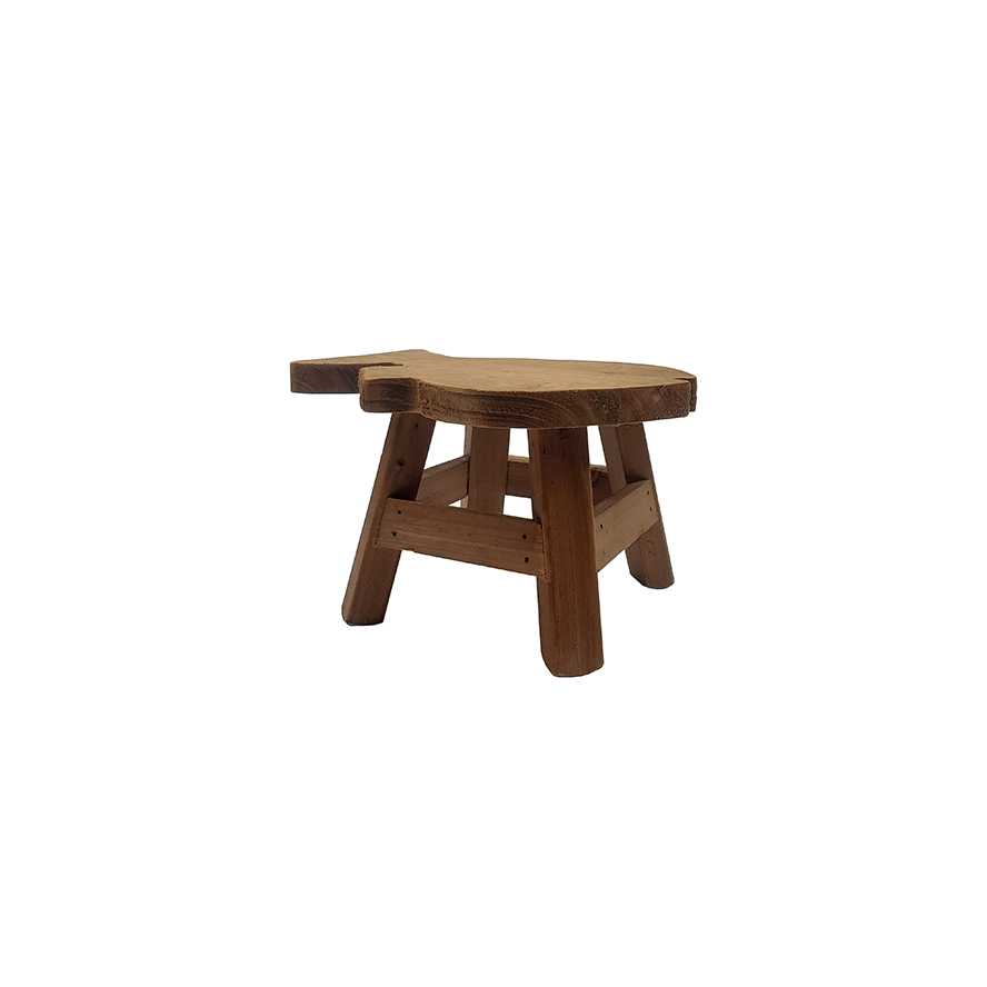 8.5"L Small Stool / Planter Stand with Fish-shaped Top