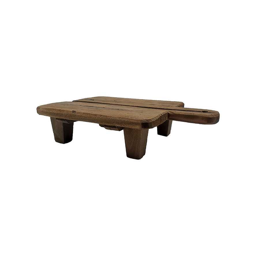 10.5"L Reclaimed Wood Rectangle Riser with Handle