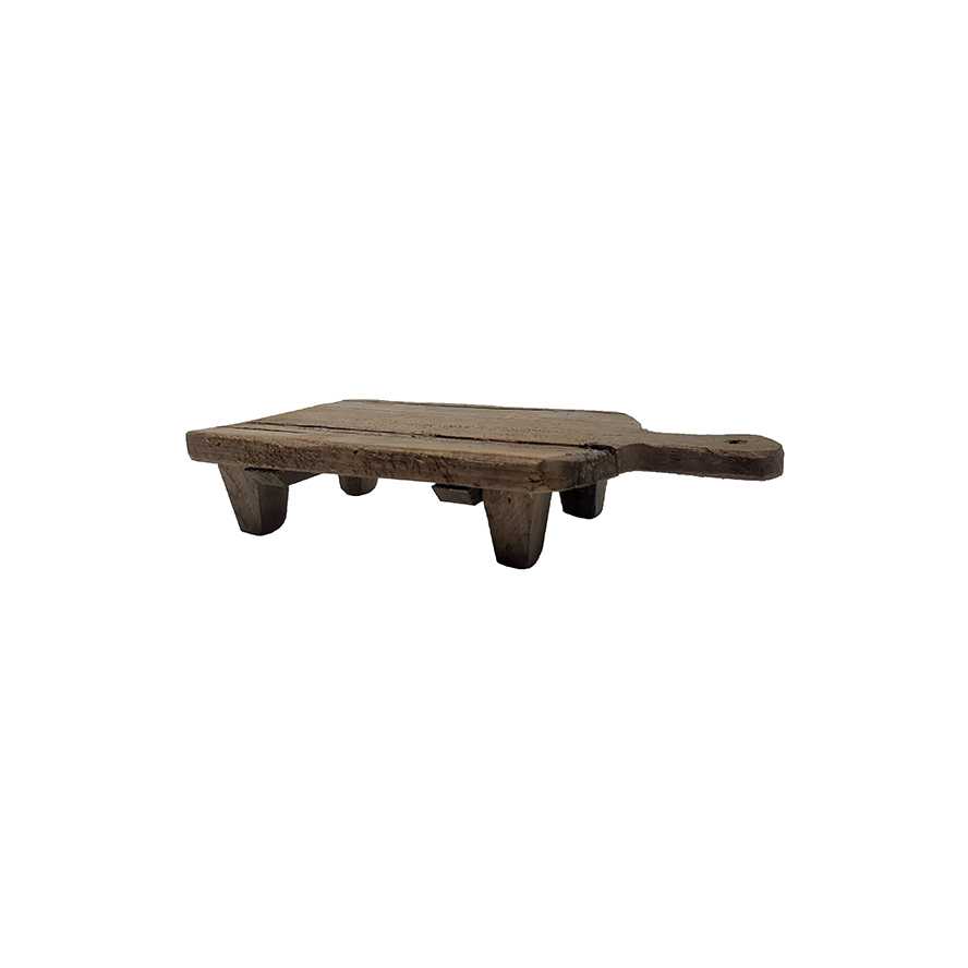 11.25"L Reclaimed Wood Rectangle Riser with Handle