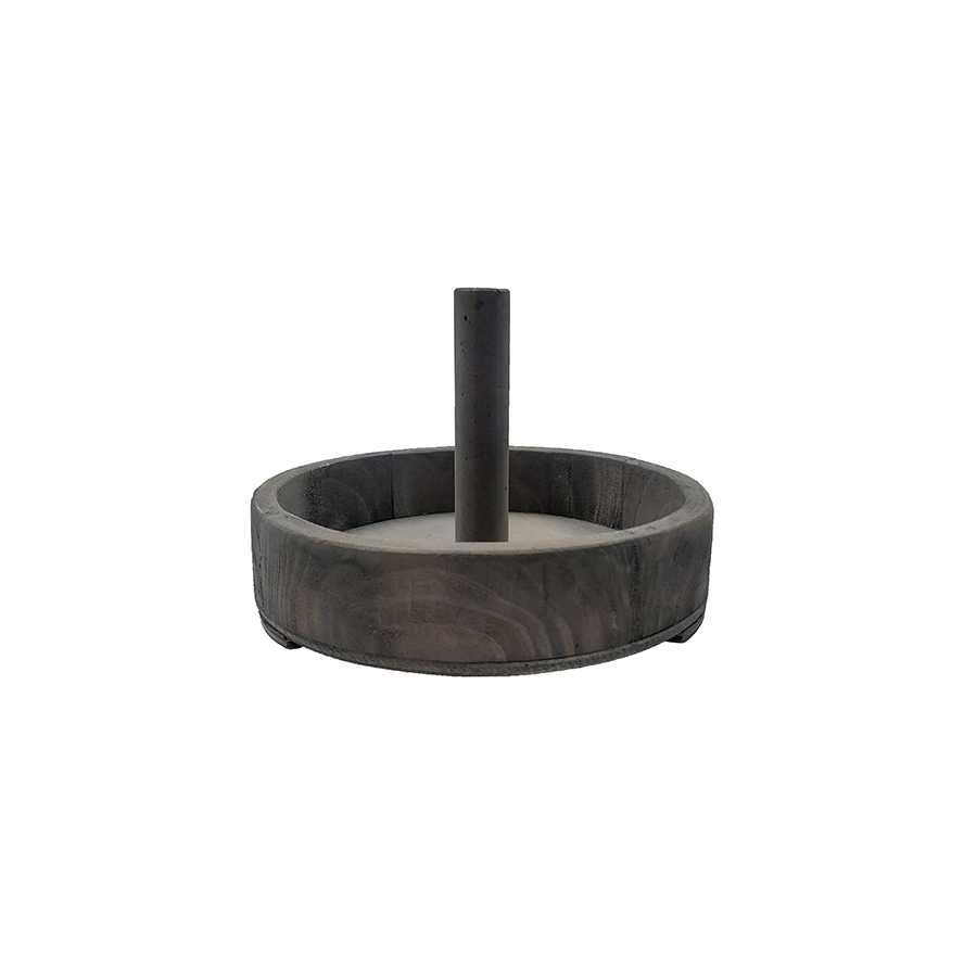 Tiered Black Wood Tray