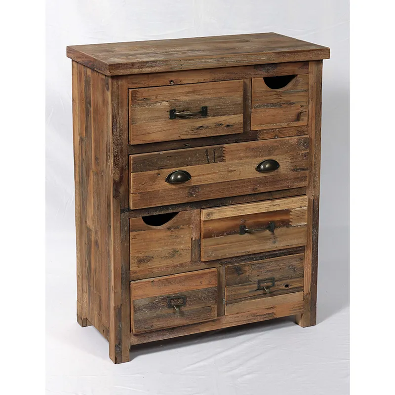 35.5"H Farmhouse Vintage Reclaimed Wood Cabinet