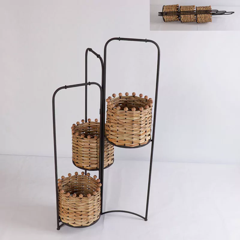 38.25" 3-Tier Tiered Folding Stand, Bead Shelf